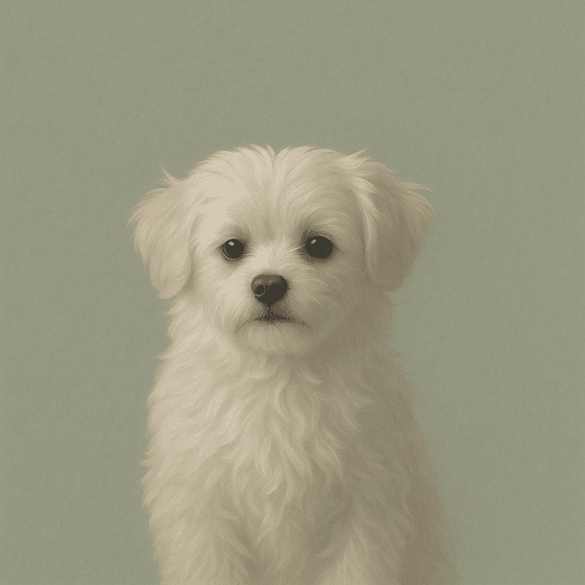 Finished Editorial portrait of a maltese