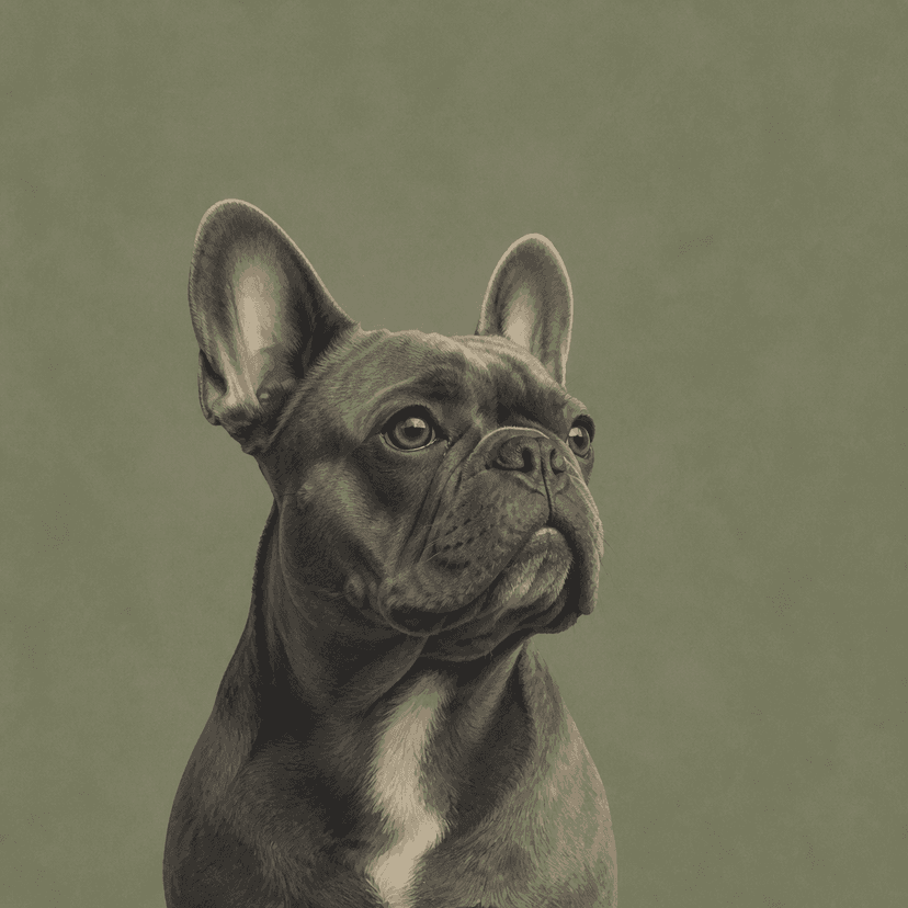 French bulldog in the Editorial style