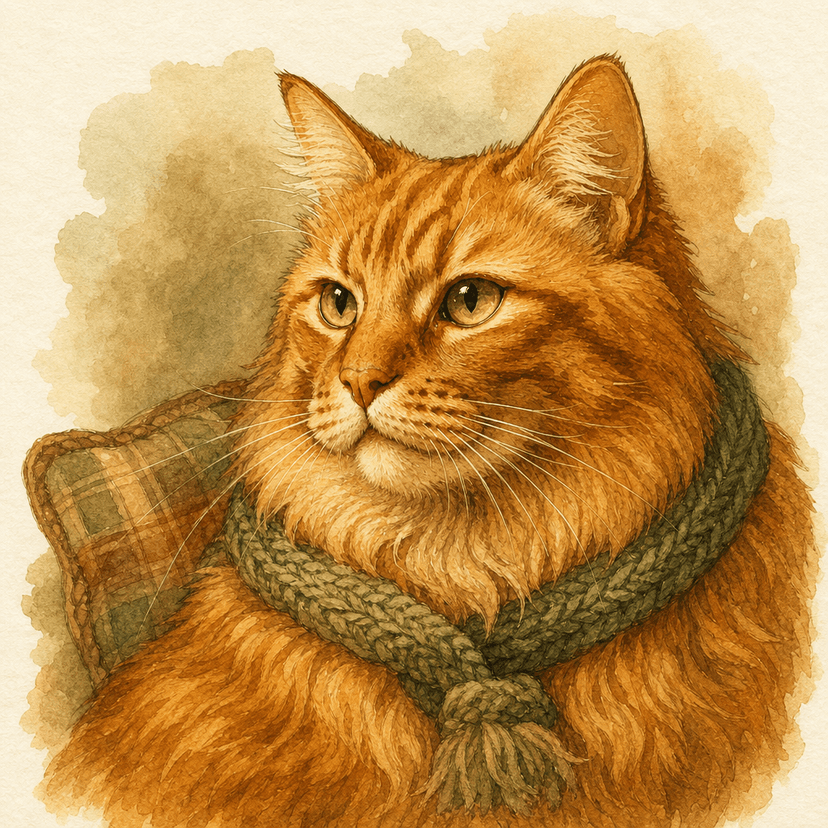 Ginger cat in the Storybook style